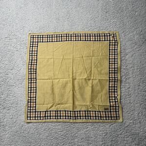 Vintage DAKS Brown Plaid Handkerchief Pocket Square